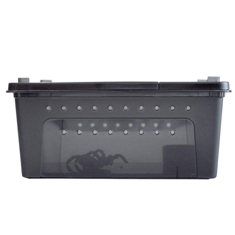 OMEM Portable Reptile Terrarium Habitat for Mini Pet Houses Breathable Holes Stackable Container (Black-M) - Image 4